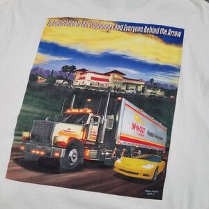 In-N-Out Burger Shirt Mens 2XL White Las Vegas Truck Logo Graphic Tee Hanes